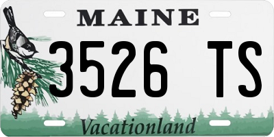ME license plate 3526TS
