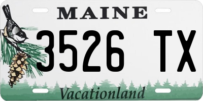 ME license plate 3526TX