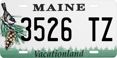 ME license plate 3526TZ