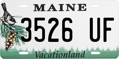 ME license plate 3526UF