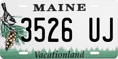 ME license plate 3526UJ