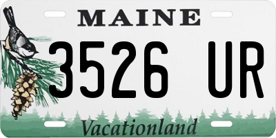 ME license plate 3526UR