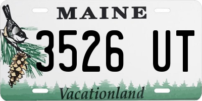 ME license plate 3526UT
