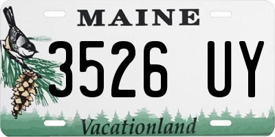ME license plate 3526UY