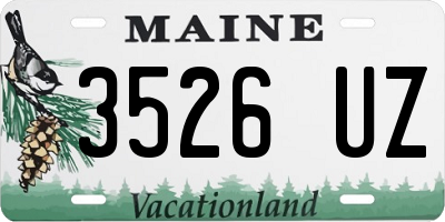 ME license plate 3526UZ