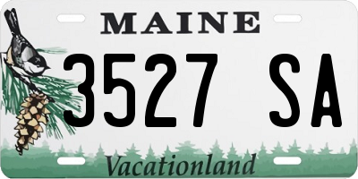 ME license plate 3527SA