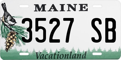 ME license plate 3527SB