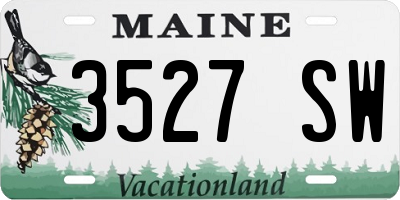 ME license plate 3527SW