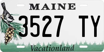 ME license plate 3527TY