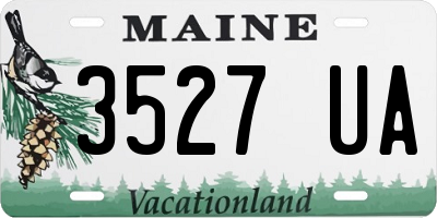 ME license plate 3527UA