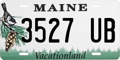 ME license plate 3527UB