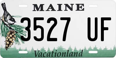 ME license plate 3527UF