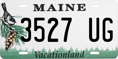 ME license plate 3527UG