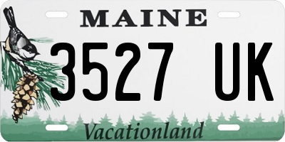 ME license plate 3527UK