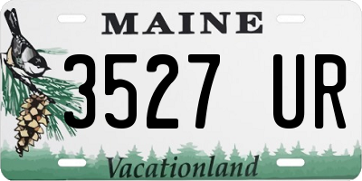 ME license plate 3527UR