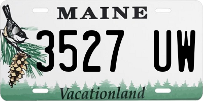 ME license plate 3527UW