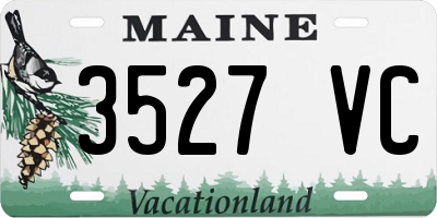 ME license plate 3527VC