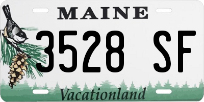 ME license plate 3528SF