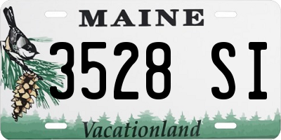 ME license plate 3528SI