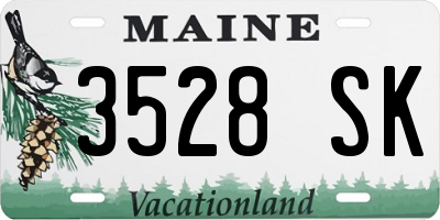 ME license plate 3528SK