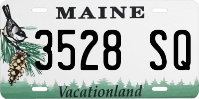 ME license plate 3528SQ