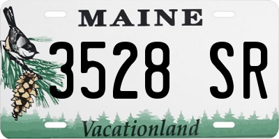 ME license plate 3528SR
