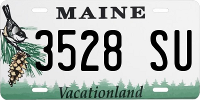 ME license plate 3528SU