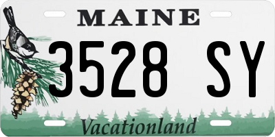 ME license plate 3528SY