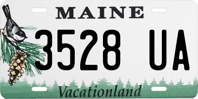 ME license plate 3528UA
