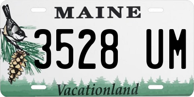 ME license plate 3528UM
