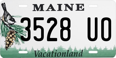 ME license plate 3528UO