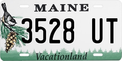 ME license plate 3528UT