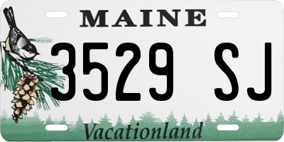 ME license plate 3529SJ