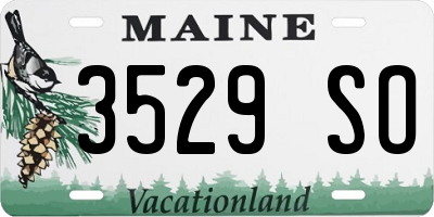 ME license plate 3529SO