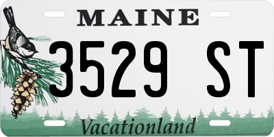 ME license plate 3529ST