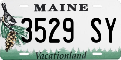 ME license plate 3529SY