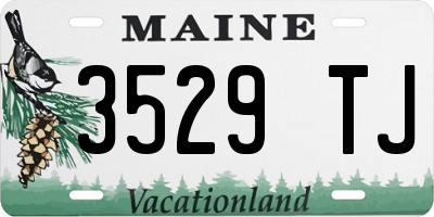 ME license plate 3529TJ