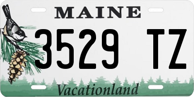 ME license plate 3529TZ