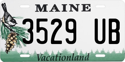 ME license plate 3529UB