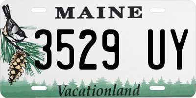 ME license plate 3529UY