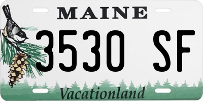 ME license plate 3530SF