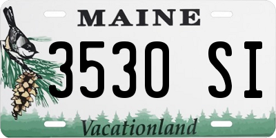 ME license plate 3530SI