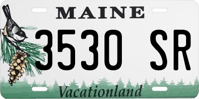 ME license plate 3530SR