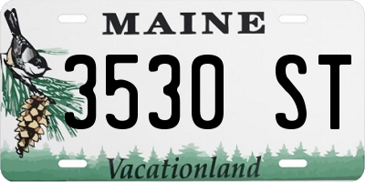 ME license plate 3530ST