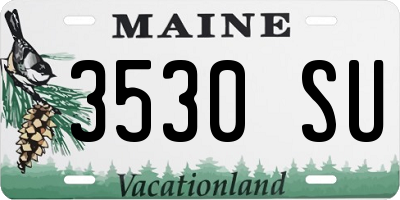 ME license plate 3530SU