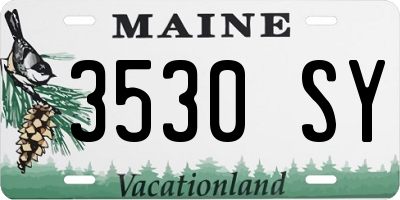 ME license plate 3530SY