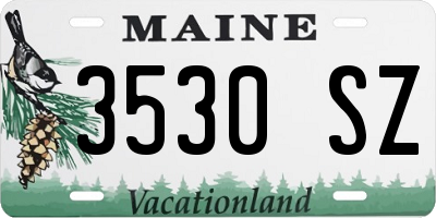 ME license plate 3530SZ