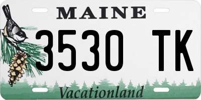 ME license plate 3530TK