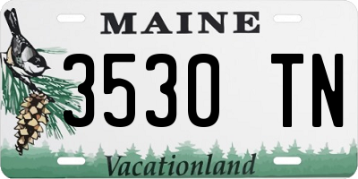 ME license plate 3530TN