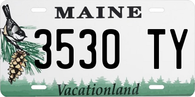 ME license plate 3530TY
